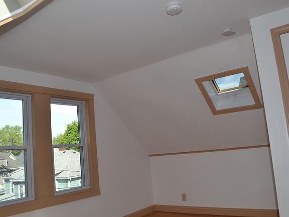 The bedroom looks out on the front.