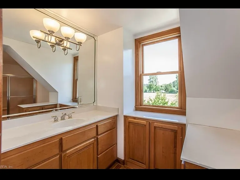 Left Upstairs Bathroom with private shower and tub