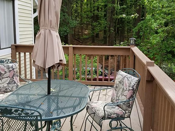 Deck overlooking woods