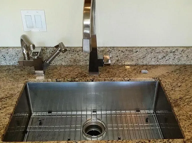 large stainless steel sink