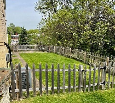 Fenced in backyard