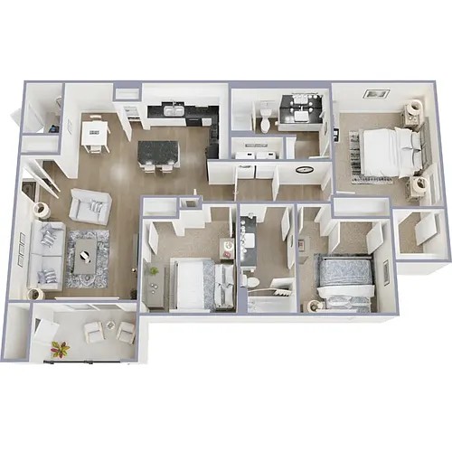 Floor plan 3BD/2Bth