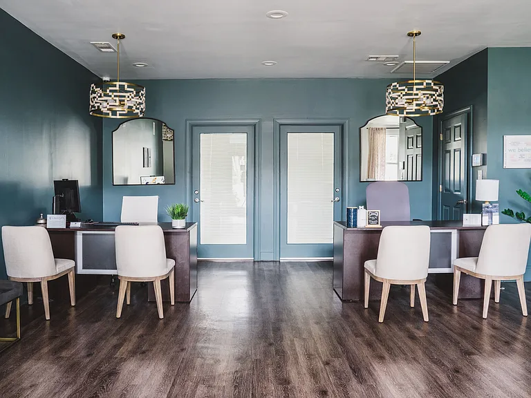 Leasing office with stunning new design