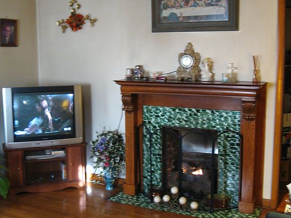 Fireplace in living room