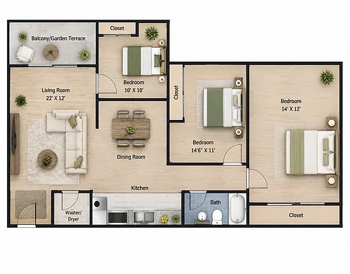 Floor plan 3 Bedroom