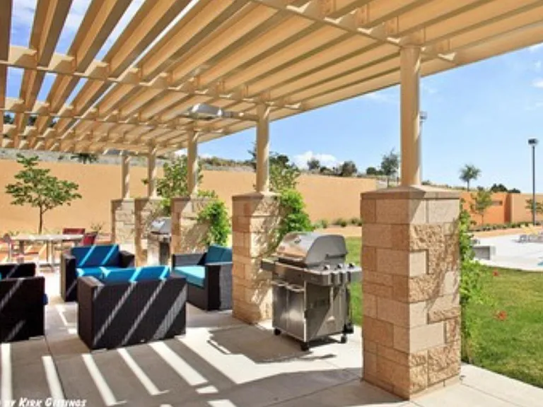 Grills for use at outdoor pool