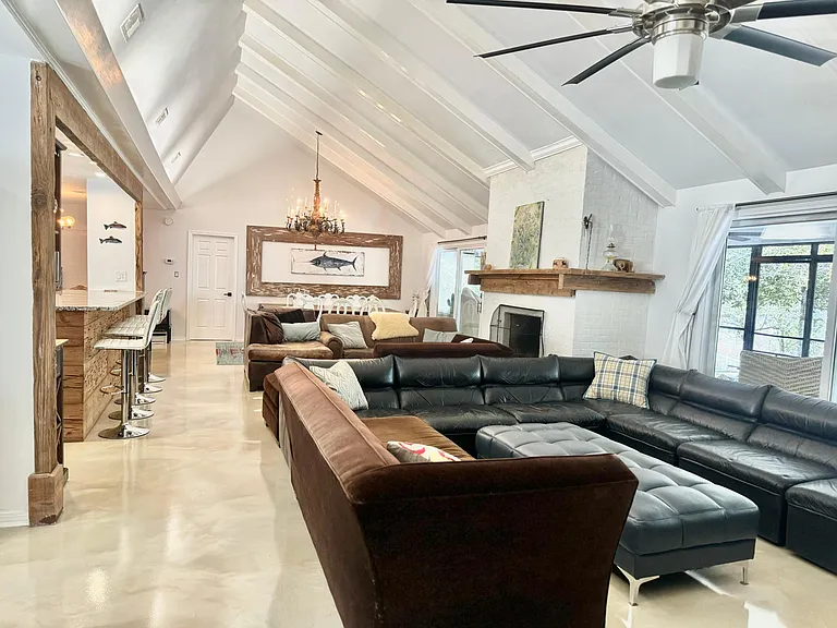 Open living floor plan