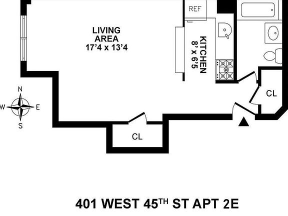 2nd image of 401 W 45th St APT 3E