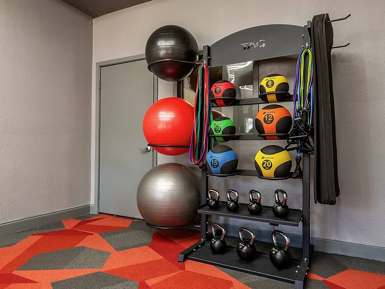 Modern Fitness Center in Carrollton Apartment Community