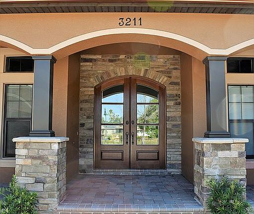 Double Glass Mahogany Doors 