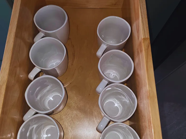 Coffee mugs provided for the perfect morning start.