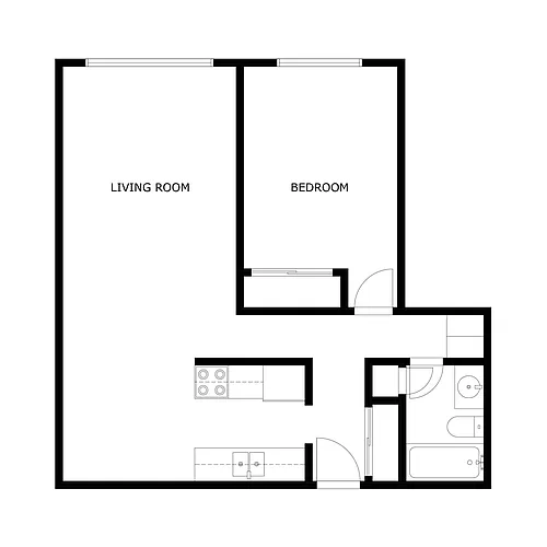Floor plan One Bedroom 11A