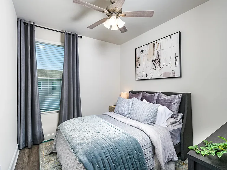 Escape to your sanctuary within these townhomes' inviting bedrooms.