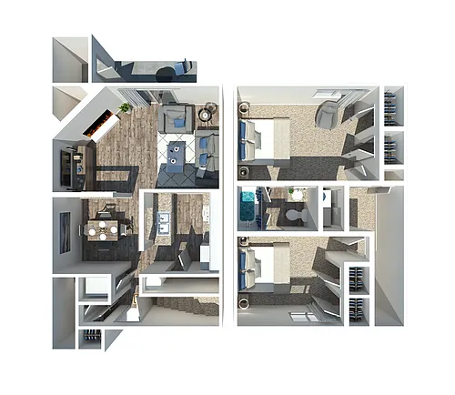 Floor plan 2 Bedroom 1.5 Bath