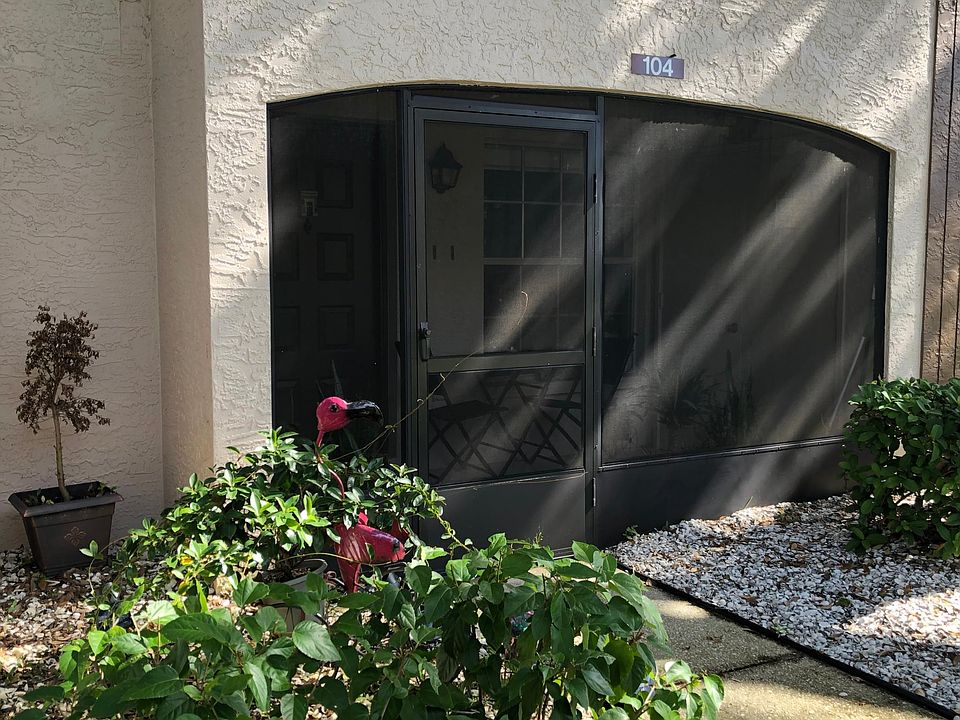 Unit 104 with screened porch