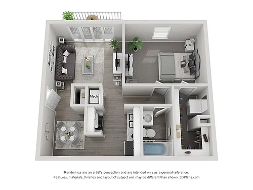 Floor plan One Bedroom