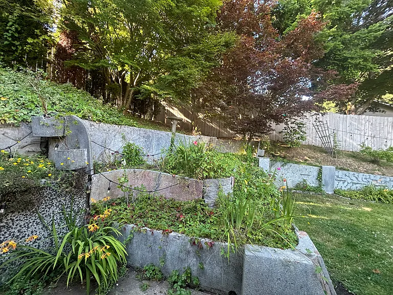 Terraced garden space