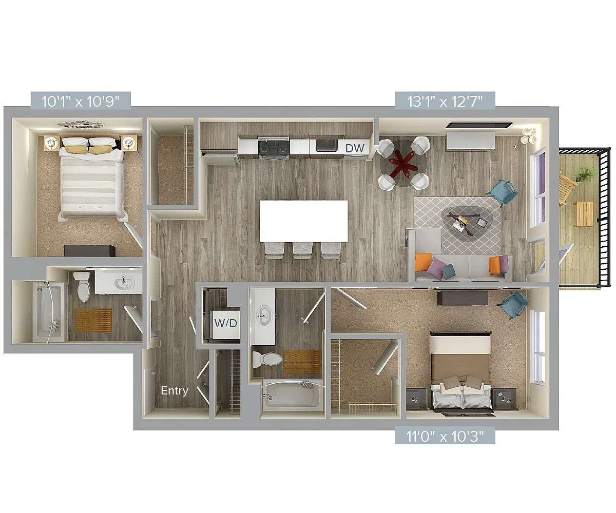 Floor plan B1-965