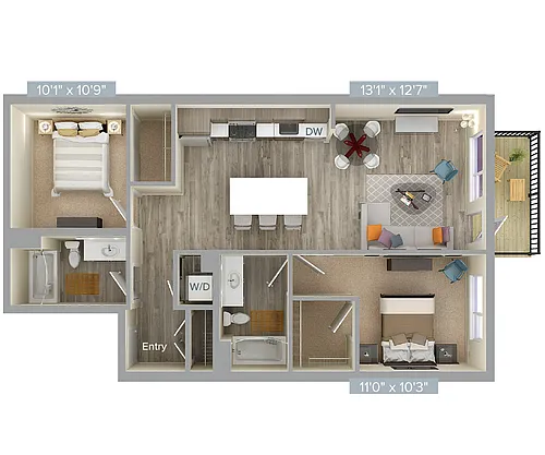 Floor plan B1-965