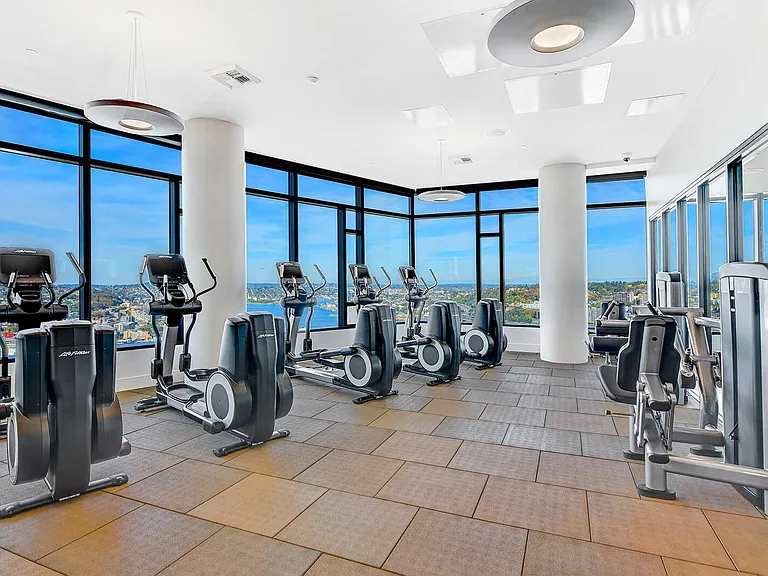 Cardio and strength equipment in the fitness center