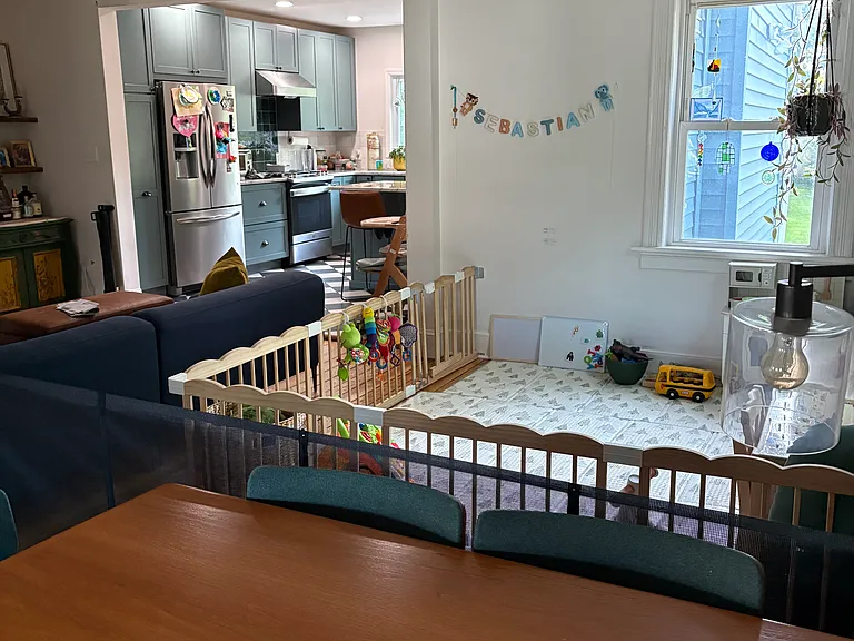 Dining room behind family/TV room