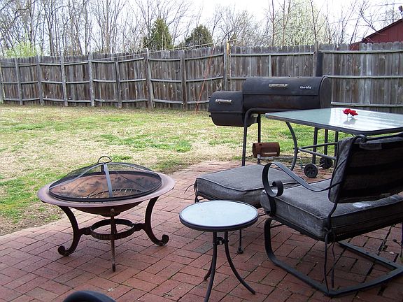 Back yard brick patio