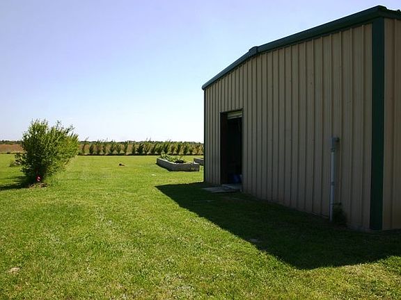 Raised beds and barn