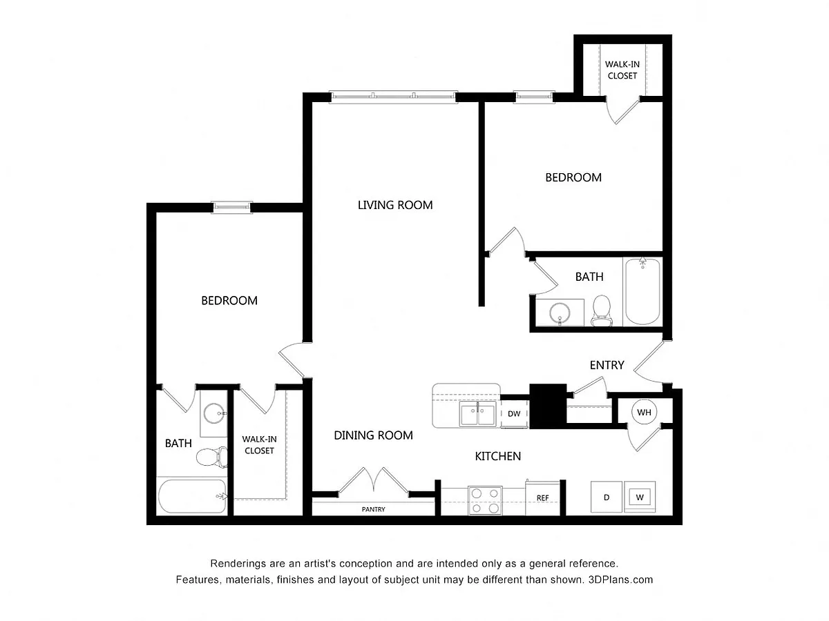 Floor plan Two Bedroom