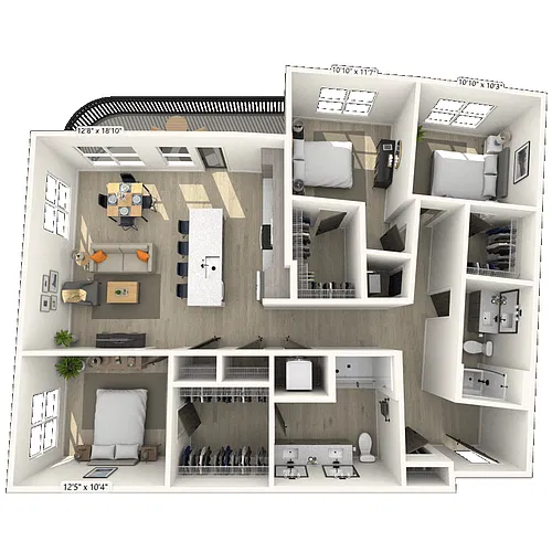 Floor plan C1 3x2 1465 SF-FP