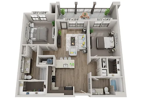 Floor plan B2 - Carolina
