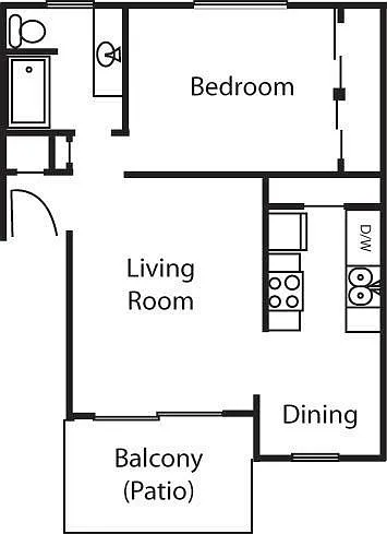 Floor plan 1 Bedroom