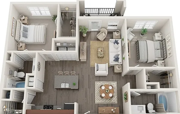 The Bambino - Two Bedrooms Two Bathrooms 1067 sqft with Patio/Balcony The Bambino - Two Bedrooms Two Bathrooms 1067 sqft with Patio/Balcony