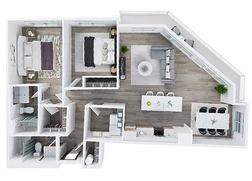 Floor plan 2X2 B
