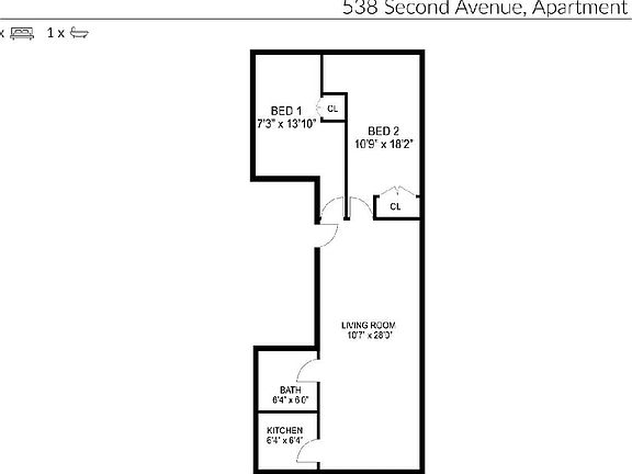 2nd image of 538 2nd Ave #3