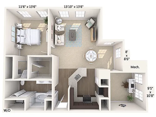 Floor plan A5D-E-Upper