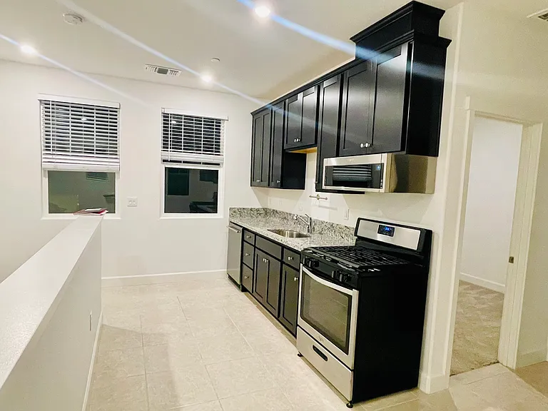 Kitchen with Microwave