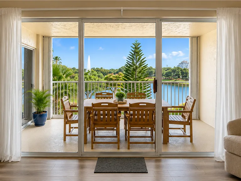 Dine in fresh ocean air with serene view of the lake