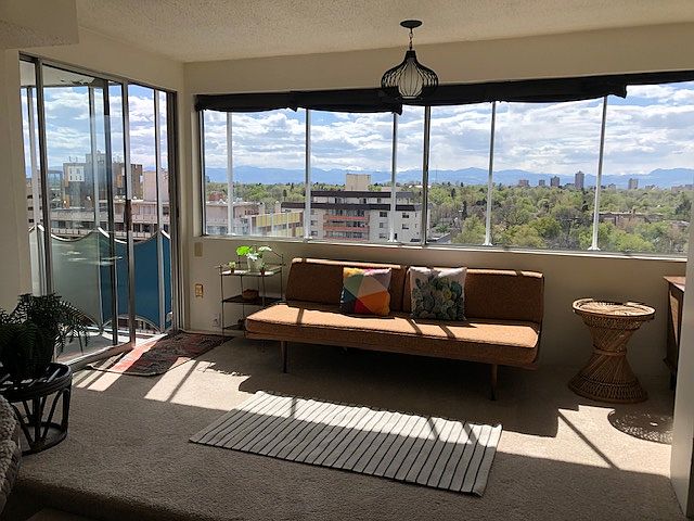 Atrium - view of Denver & the Rocky Mountains