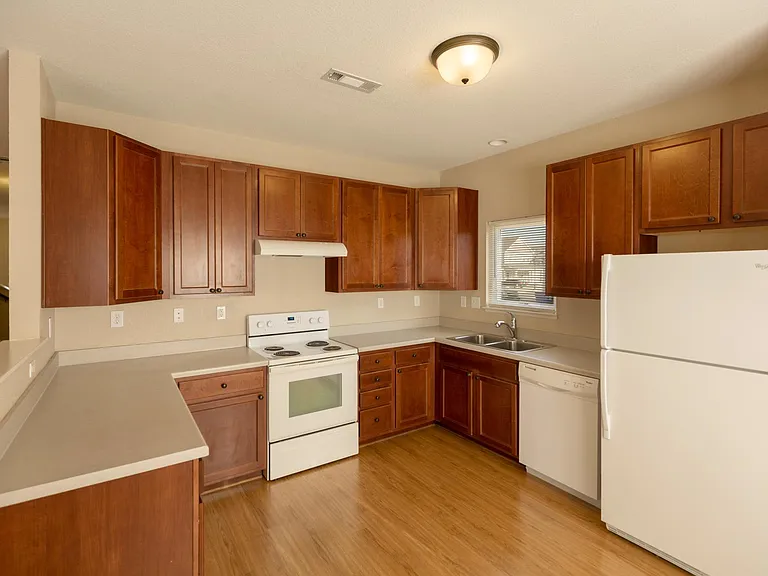 Spacious kitchen with breakfast nook.
