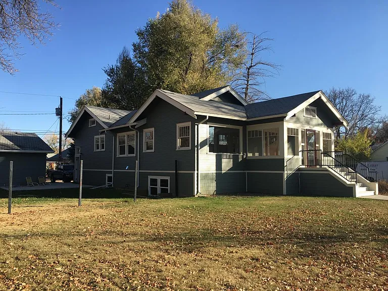 Side view of the house and yard.