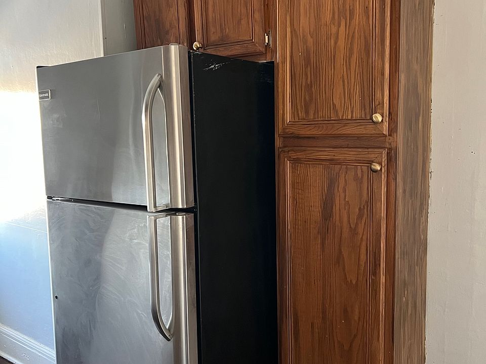 stainless steel refrigerator in kitchen