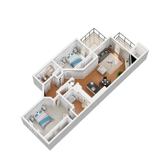 Floor plan 2BDS