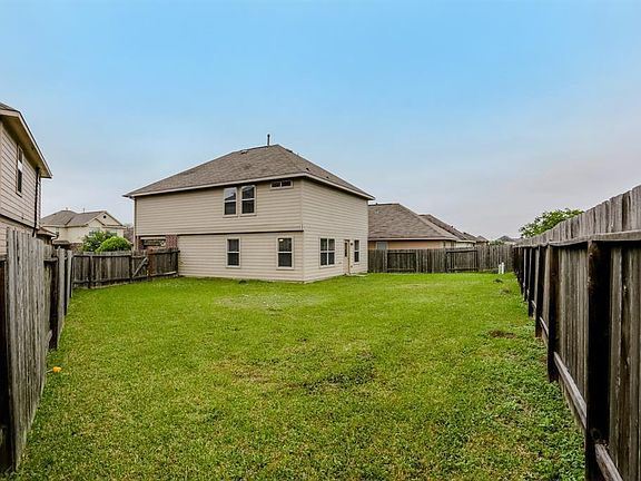 View of the large backyard