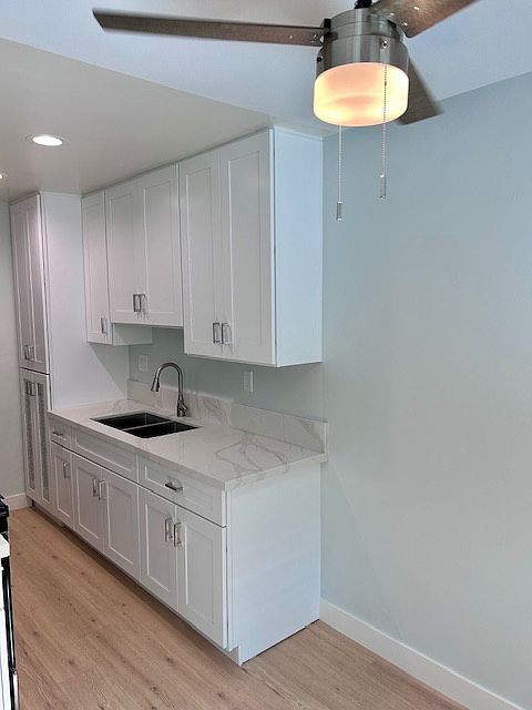 Kitchen sink and cabinets