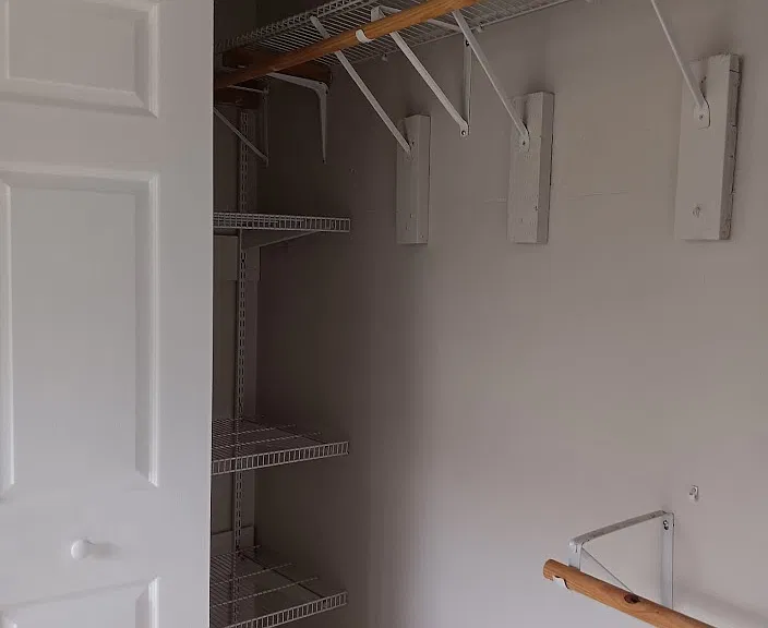 Large closet in master bedroom