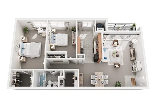 Floor plan 2 Bedroom Deluxe