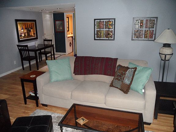 Large living area with vaulted ceiling