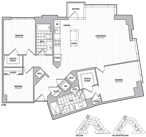 Floor plan 3 Bed 2 Bath 1437
