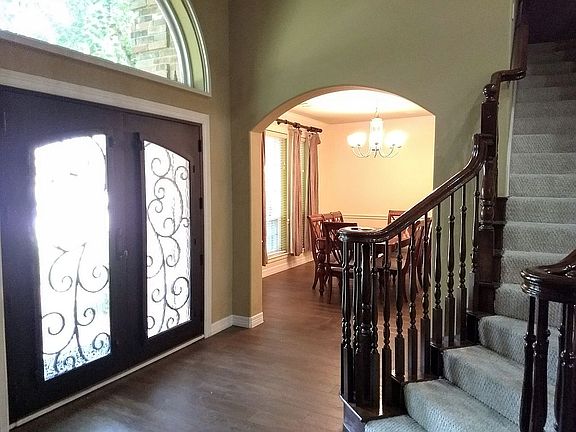double iron door front entry