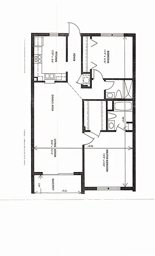 Floor plan 2 bedroom 2 baths
